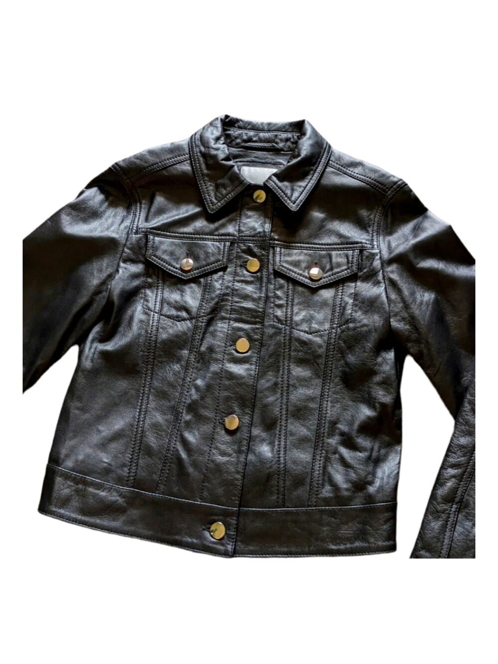 Lab leather jacket black size UK 6  US 2 NWT